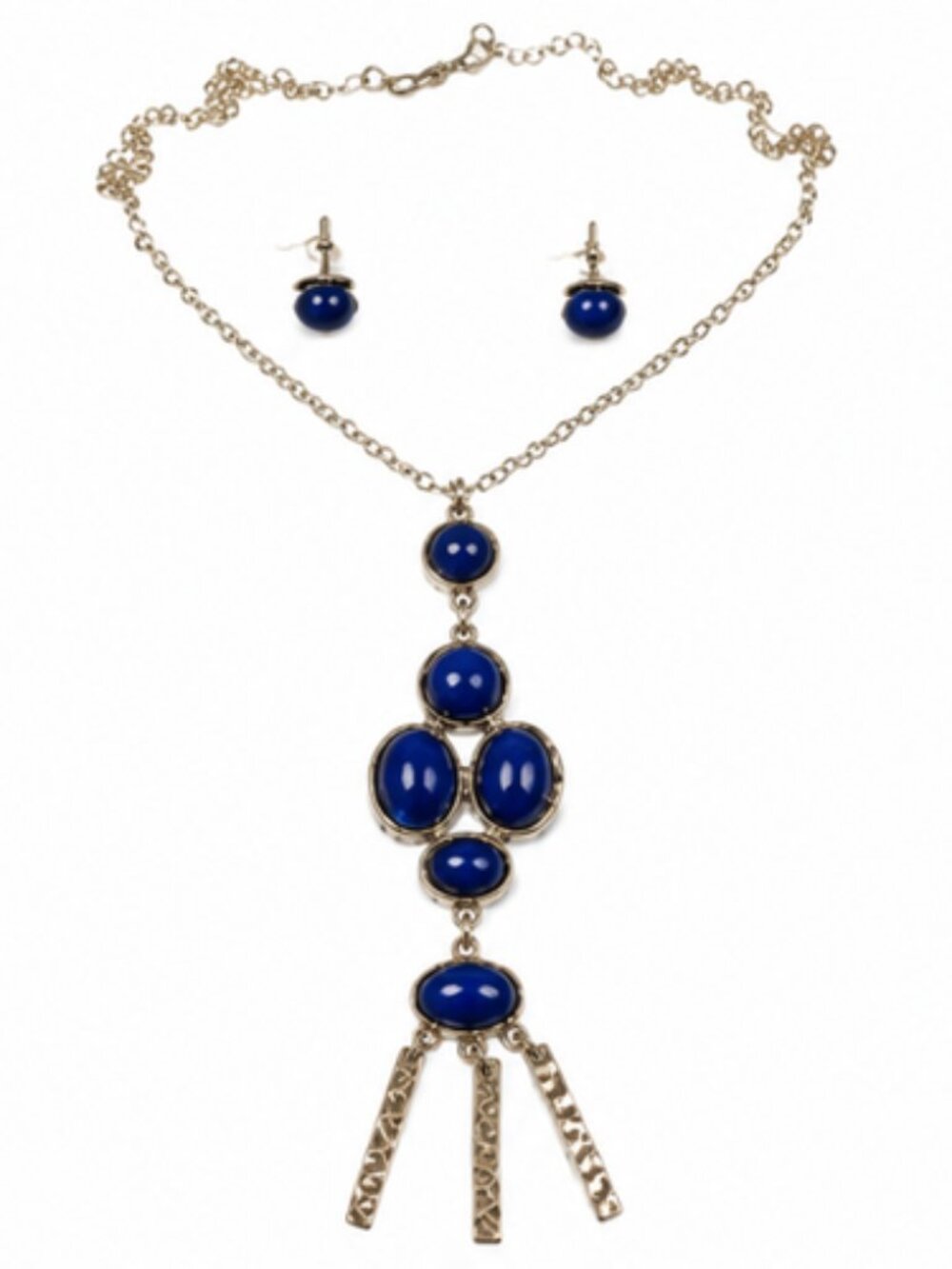 Avon Serenity Blue Necklace And Earring Set New In Box Fast Shipping